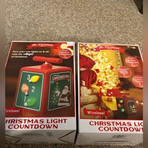 Two Mr. Christmas Wireless Christmas Light Countdown.